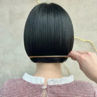 ショート カラー パーマ ヘアアレンジ ボブ｜韓国｜美髪矯正 ｜amika🌙のヘアスタイル