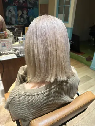 ミディアム 美髪改善・ブリーチ tadasuke⭐️のヘアスタイル