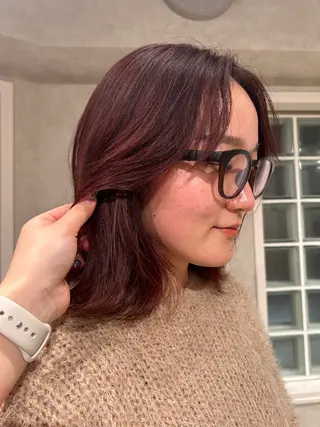 ショート カラー パーマ ayano🍒パーマ 暖色カラーのヘアスタイル