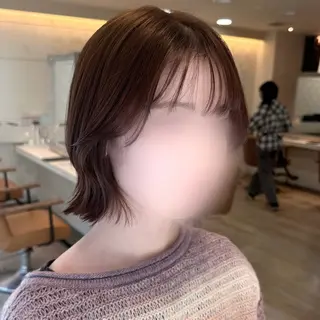 ミディアム カラー ヘアアレンジ 韓国ヘア/レイヤー 顔周りカット/ユキナのヘアスタイル