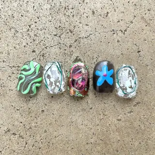 ネイル AOI✩⡱ y2kネイルのネイルデザイン