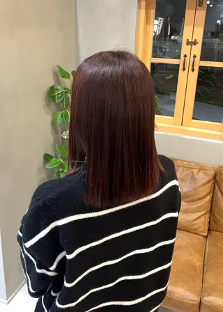 ミディアム カラー 池田 梨央のヘアスタイル