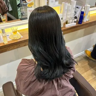 ミディアム 🎀ハイトーン/ 艶カラー/夕月🎀のヘアスタイル