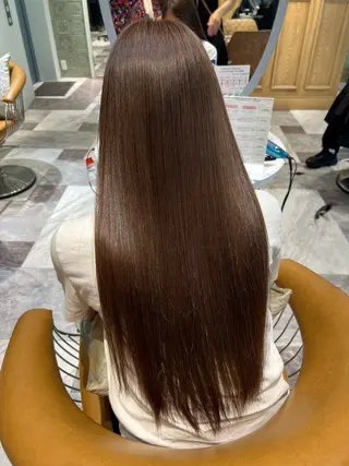 ロング 透明感カラー/カット 髪質改善/森栄範のヘアスタイル