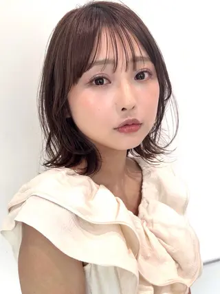 セミロング カラー 🩰ナチュラル可愛い kamicare🩰のヘアスタイル