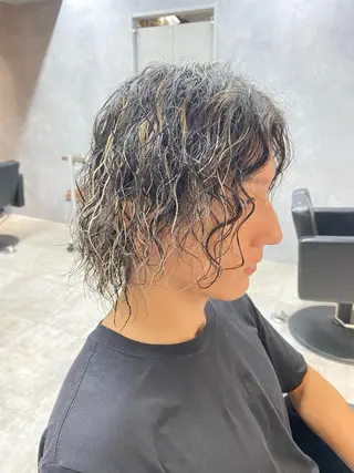 ショート パーマ メンズ ツイストスパイラル/ メンズ特化/中川誠也のヘアスタイル