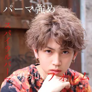 カラー パーマ メンズ 【渋谷メンズ特化】 🔥BLUCK🔥のヘアスタイル