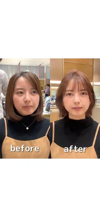 ショート カラー パーマ ヘアアレンジ 小野寺瑞希 /最小顔カットのヘアスタイル