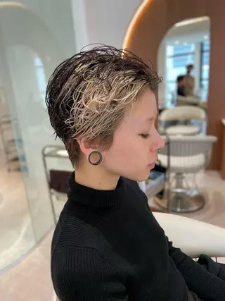 ショート カラー パーマ 💘MICOTO藤沢 髪質改善ブリーチ💘のヘアスタイル