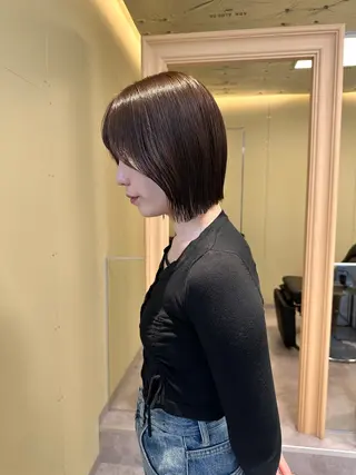 ミディアム ボブ/ぱつっとボブ/ 谷口 海星のヘアスタイル