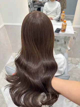 ロング 💎のぼりゆい/大須 ブリーチなしWカラーのヘアスタイル