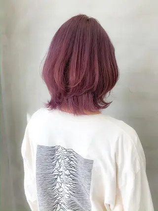 ミディアム カラー ショート・ボブ 徳竹淳一のヘアスタイル