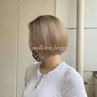 ショート カラー マンツーマン施術🌷 透明感/HIKARIのヘアスタイル