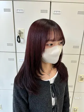 セミロング カラー 🫧韓国風透明感 ヘア🫧towaのヘアスタイル