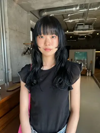 ロング カラー 斎藤祐樹 /レイヤー/パーマのヘアスタイル