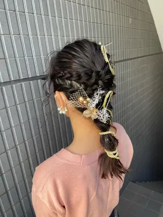 ロング ヘアアレンジ 松永 梨央のヘアスタイル