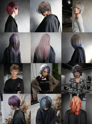 セミロング カラー 黒崎 懸のヘアスタイル