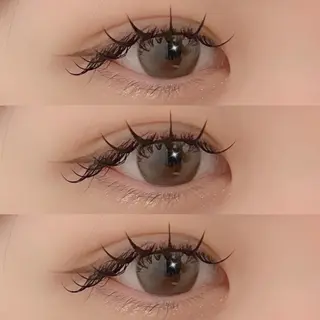 マツエク・マツパ 肌に馴染むハイトーン /ミルクティーカラーのヘアスタイル