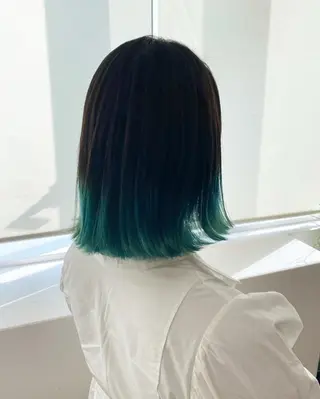 ミディアム カラー JIL BLAN 京都所属・RU RIのヘアスタイル