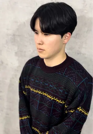 ショート カラー パーマ メンズ 森下 佑大のヘアスタイル