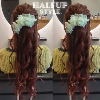 ロング ヘアアレンジ GR 髪質改善トリートメント×ヘッドスパ【ジーアール】所属・🌺中村🌺毎日楽し くなる髪をご提案✨のヘアスタイル