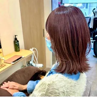 ミディアム 桜木町2分/くびれ /ボブ/ナチュラルのヘアスタイル