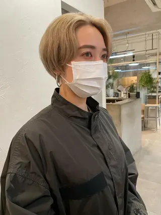 ショート 小顔レイヤー×コンパ クトボブ/林隆平のヘアスタイル