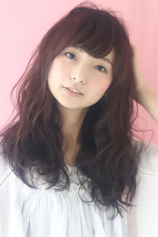 ミディアム セミロング ロング カラー パーマ 髪質改善//縮毛矯正 This表参道のヘアスタイル