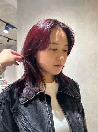 ミディアム ayano🍒パーマ 暖色カラーのヘアスタイル