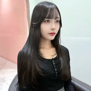 ロング カラー モテ韓国ヘア/ レイヤー🤍RIKAのヘアスタイル