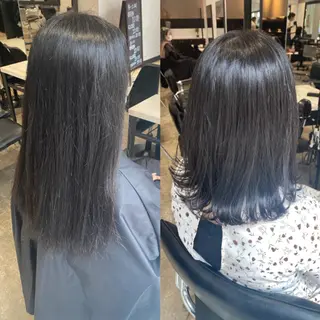 ミディアム カラー パーマ ヘアアレンジ youres hair東新宿店所属・新宿⌇韓国風ヘア ⌇透明感カラーのヘアスタイル