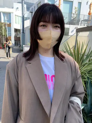 ミディアム カラー ボブ/顔まわりカット 💫大澤奈緒美のヘアスタイル