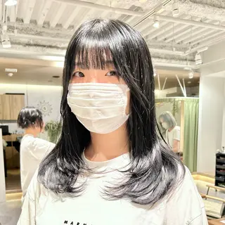 セミロング カラー ヘアアレンジ 韓国マツエク/まつパ 🎀misaki🎀のマツエク・マツパデザイン