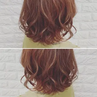 ミディアム カラー 金沢 広美のヘアスタイル