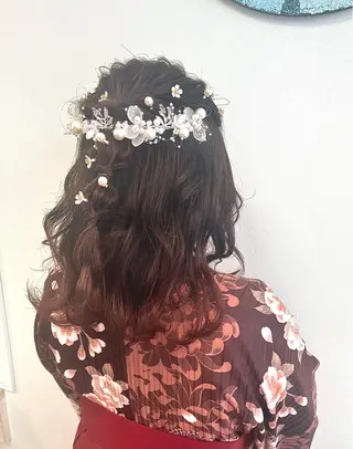 セミロング ヘアアレンジ 🎀野崎 美玖𝜗𝜚˚⋆のヘアスタイル