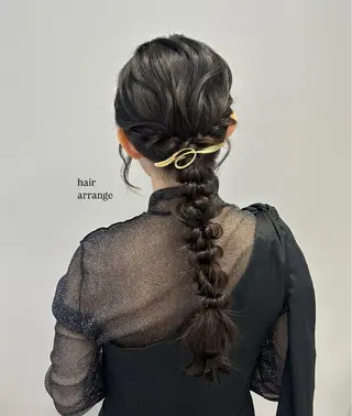 ロング ヘアアレンジ 立川 🫧 ブリーチ 艶髪カラー🧸✨️のヘアスタイル