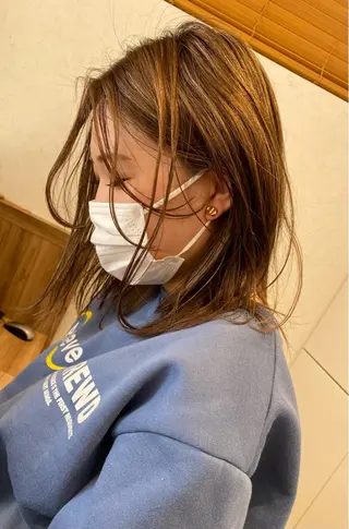 セミロング カラー パーマ指名No1 /namiのヘアスタイル