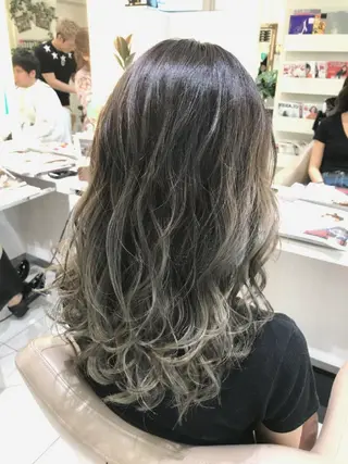 セミロング カラー ＡＳＨ 大宮のヘアスタイル