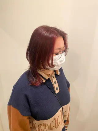 ミディアム カラー 🍑 モモカ🍑のヘアスタイル