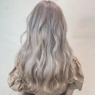 ロング カラー 酸性ストレート・ メンズ 三原 楊子のヘアスタイル