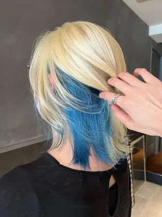 ミディアム カラー bococa りんのヘアスタイル