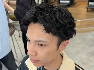 ショート パーマ メンズ メンズパーマ/波巻き 新潟/万代/夏芽🎀のヘアスタイル