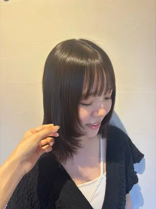 ミディアム 🎀暖色カラー🎀 airi♡のヘアスタイル