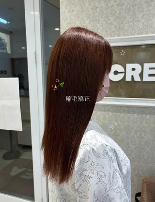 ロング カラー 暖色カラー/ブリーチ なしカラー/艶カラーのヘアスタイル