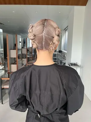ヘアアレンジ 似合わせ小顔レイヤー 🎀nonokaのヘアスタイル