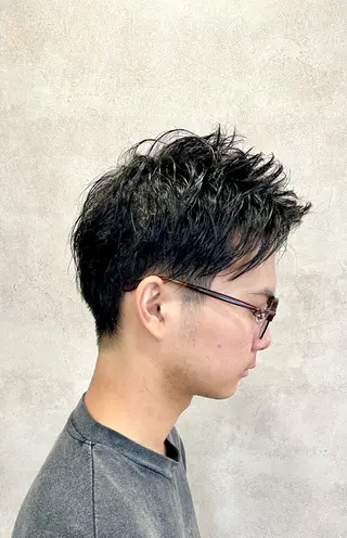 ショート メンズ 清潔感×束感ヘア🔥 メンズ専門篠原のヘアスタイル
