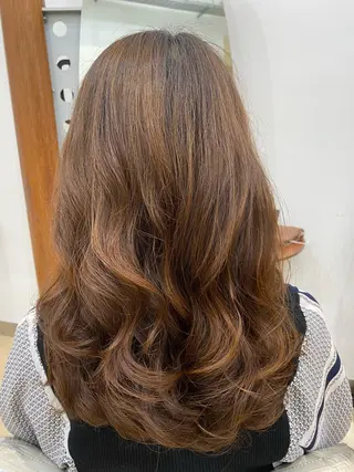 ロング コテ巻き風パーマ 河島恭平のヘアスタイル