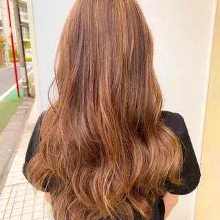 ロング カラー きよはらちさき🍑 柔らかカラー🌱🫧のヘアスタイル
