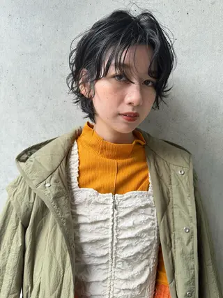 ショート パーマ SAKURA🌸 レイヤー/グレージュのヘアスタイル