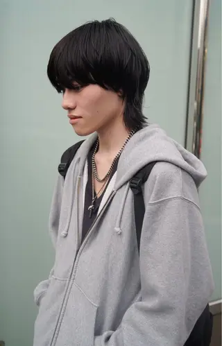 ミディアム メンズ 千葉 慎也のヘアスタイル